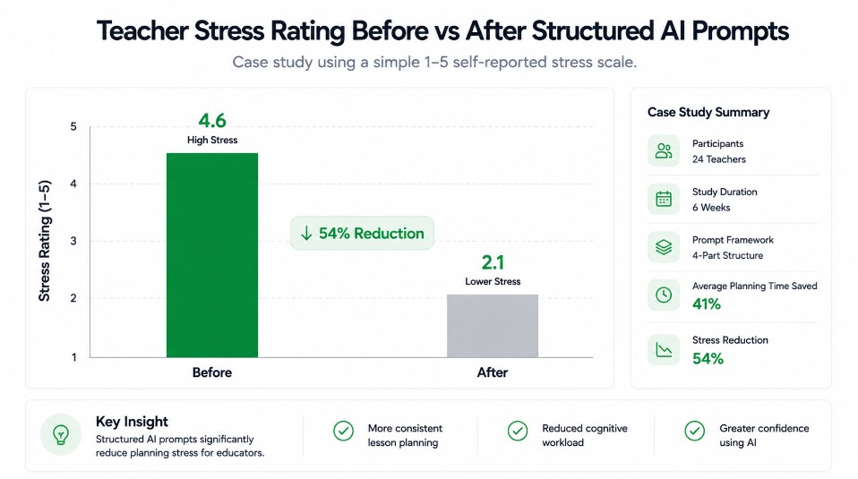 Student success metrics stress rating before after