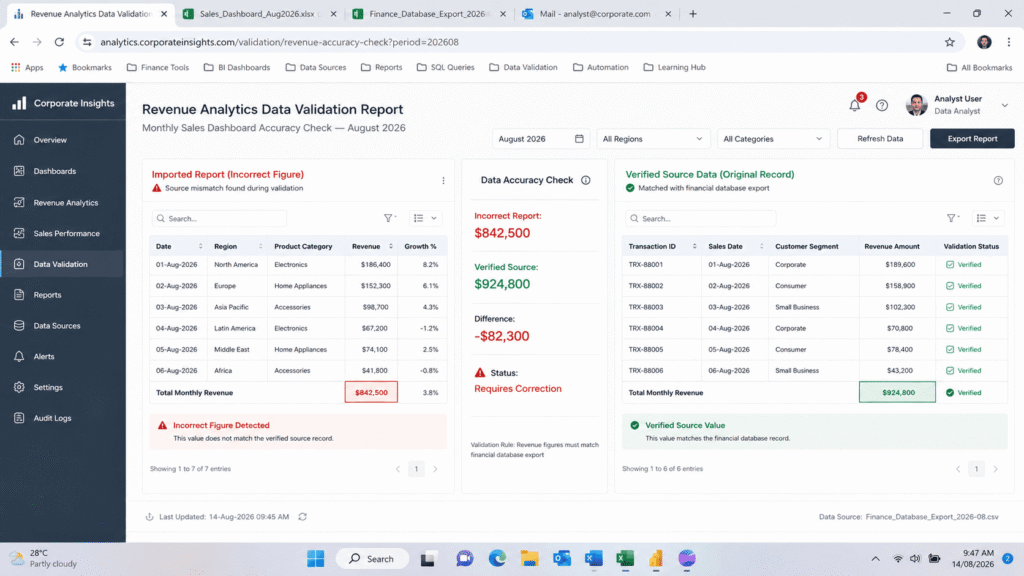 AI hallucination example in executive summary prompt output